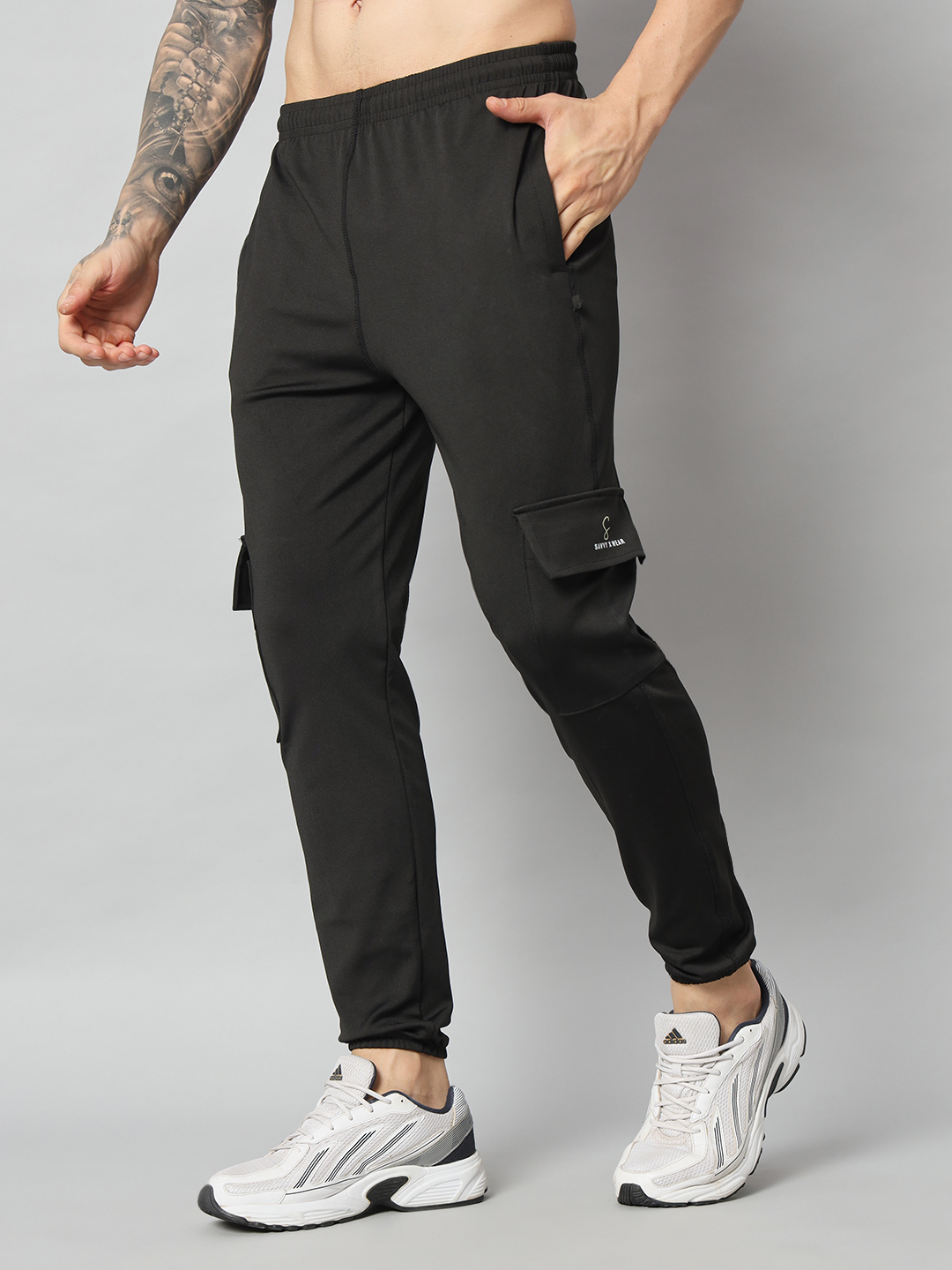 Savvy X Wear Men Stylish Cargo Black Track Pants