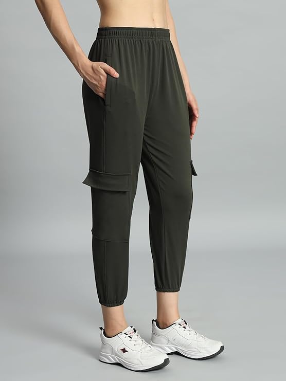 Savvy X Wear Women Stylish Cargo Green Track Pants