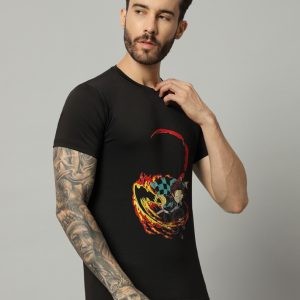 Savvy x wear active men’s black printed t-shirt