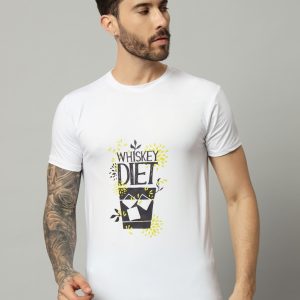 Savvy x wear active men’s white printed t-shirt